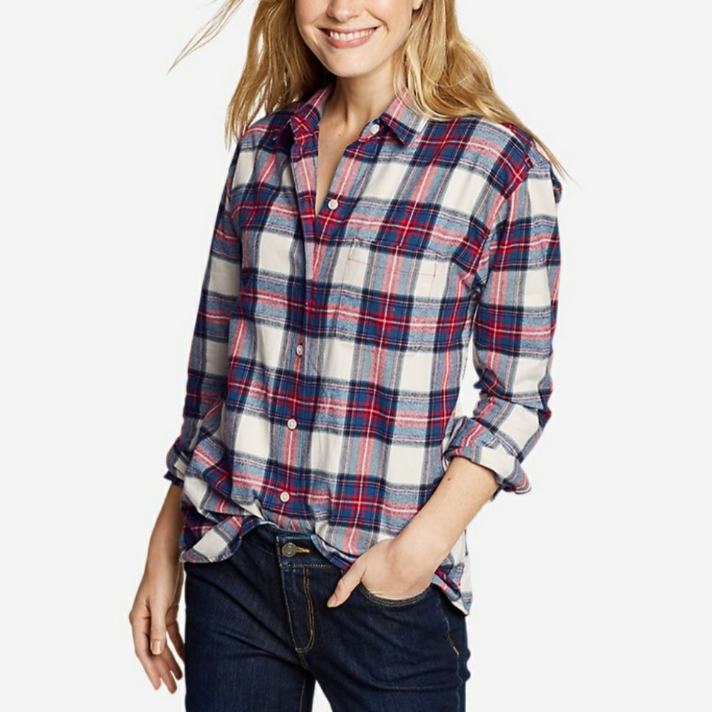 Active, Flannel Shirt!  Navy, white, pink